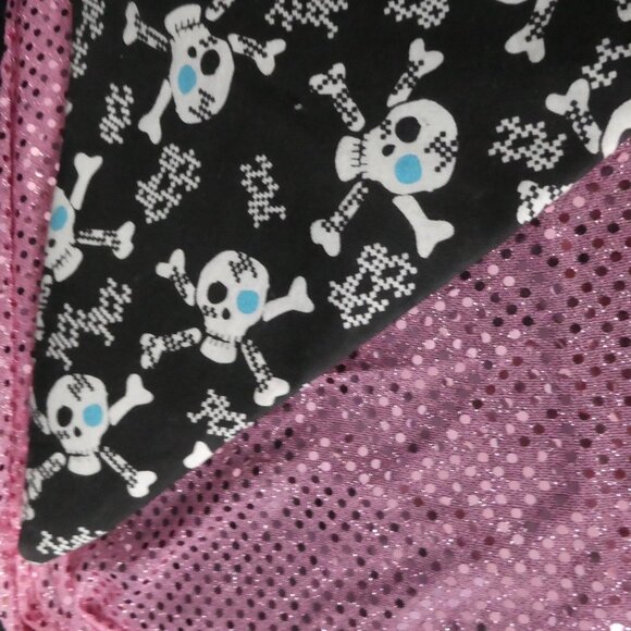 Handmade Black Witch's Hat | Skull and Crossbone Print - Picture 2 of 11